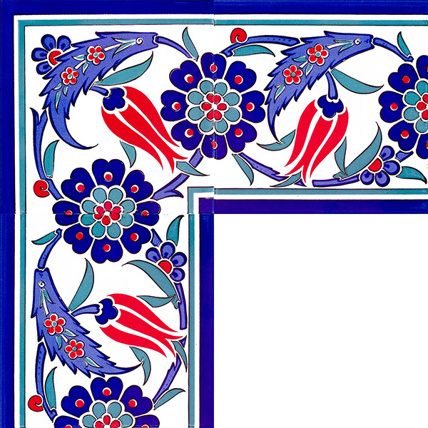 20x20 cm Çini Bordür B-26